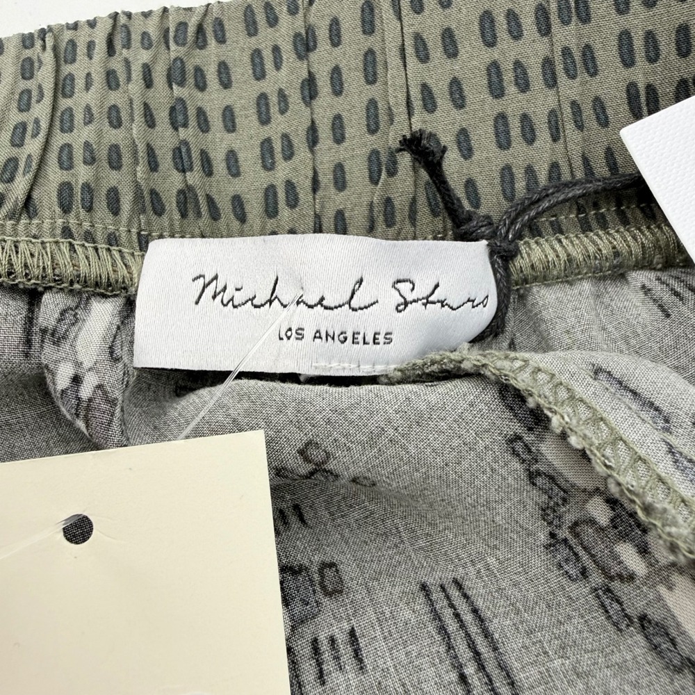 Michael Stars Jenny Printed Pants Wide Leg Rayon S Boho Lagenlook Resort Coastal - Picture 5 of 9